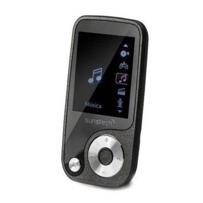 Leitor MP4 FM 4GB Preto Sunstech