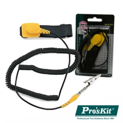 PULSEIRA ANTI-ESTÁTICA PRETA E AMARELA PROSKIT