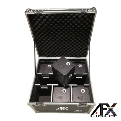CONJUNTO 6 MÁQUINAS DE FAÍSCAS P PALCO 380W DMX C MALA AFX