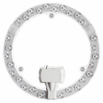 Anel luminoso circular branco com luzes LED