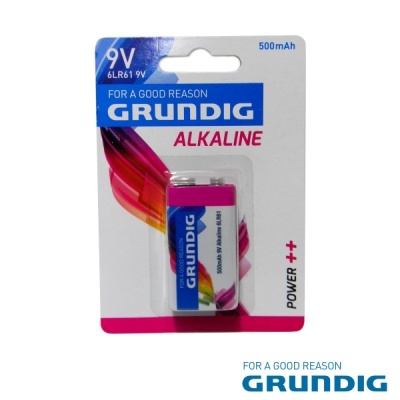 PILHA ALCALINA 9V6LR61 BLISTER GRUNDIG