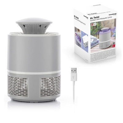 Lâmpada anti-mosquito branca KL Twist com cabo USB e caixa