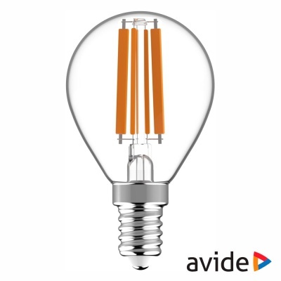 Lâmpada LED filamento com base metálica e vidro transparente