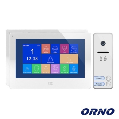 Vídeo Porteiro C 2 Lcd 7" Cores LEDS Branco ORNO