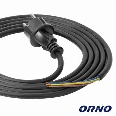 Cabo Alimentação Schuko Macho H05RR-F 3G1.5 3m ORNO