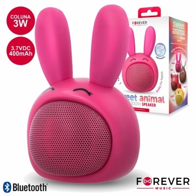 COLUNA BLUETOOTH PORTÁTIL 3W MODELO COELHO FOREVER
