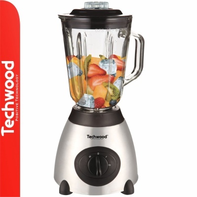 Liquidificador Cinza 500W 1.5L C Jarra de Vidro TECHWOOD