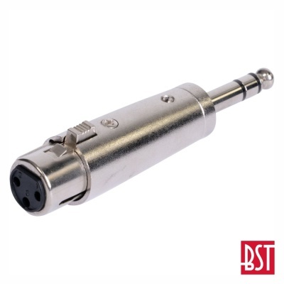 Adaptador de áudio metálico XLR para jack estéreo