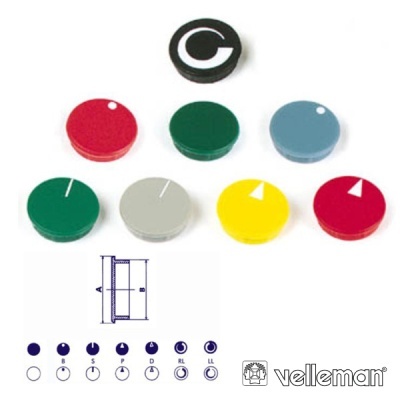 Tampa P Botão De 28mm Preto c Linha VELLEMAN