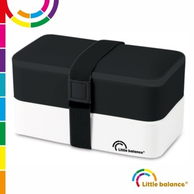 Lancheira Dupla C Talheres 1200ml Preta