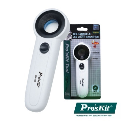LUPA C ILUMINAÇÃO 2 LEDS 22X PROSKIT