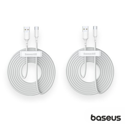 Conjunto 2 Cabos USB-A  USB-C Macho PD 1.5m BASEUS