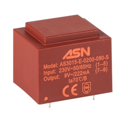 Transformador Encapsulado 2VA 1 X 9V  1 X 0.222A ASN