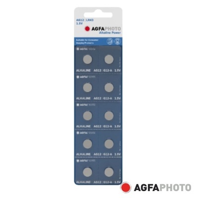 Pilha Botão Alcalina AG12 1.5V 10x Blister AGFAPHOTO