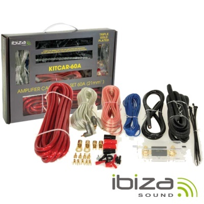 KIT DE CABOS COMPLETO P AMPLIFICADORCOLUNAS 60A IBIZA