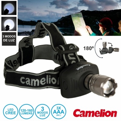 LANTERNA DE CABEÇA 1 LED 120-160LM ZOOM