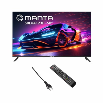 Televisor Manta 50LUA123E 50 polegadas com comando e cabo elétrico