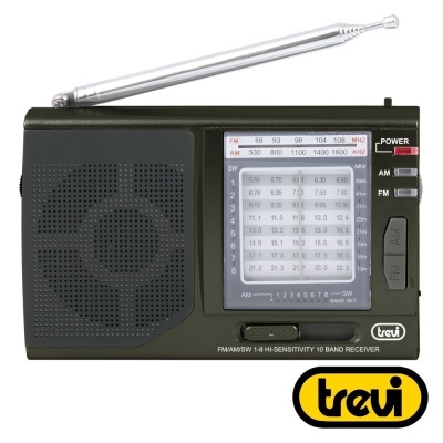 Rádio Portátil AMFM Clássico Preto TREVI