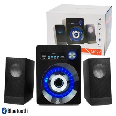 CONJUNTO COLUNAS BLUETOOTH P PC 2.1 USBSDAUXFM