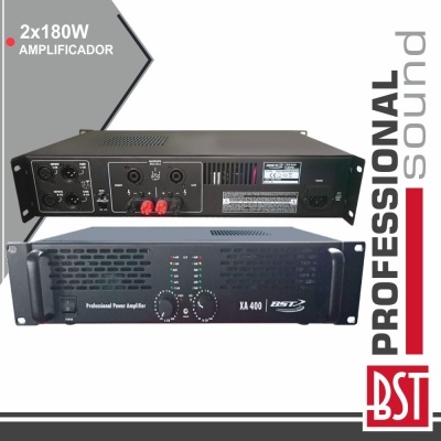 AMPLIFICADOR ÁUDIO PRO 2X180W SAÍDA LINK 48 OHMS BST