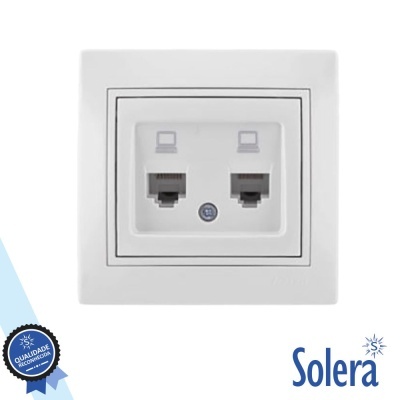 Tomada de Encastrar RJ45 C 2 Saídas SOLERA