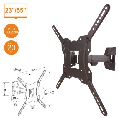 Suporte LCDLED 2355" C 1 Braço Vesa 200200 20kg