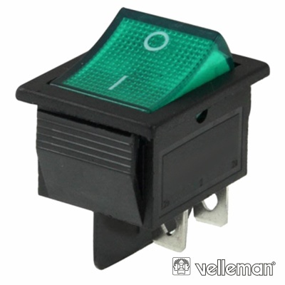 INTERRUPTOR BASCULANTE C LUZ 10A-250V DPST ON-OFF