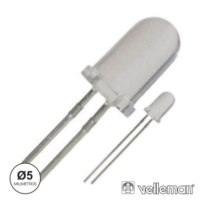 LED 5MM ALTO BRILHO BRANCO VELLEMAN