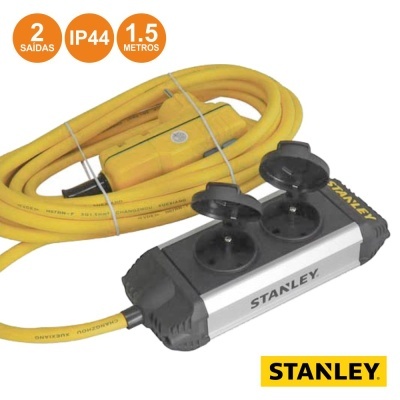 TOMADA ELÉTRICA C 2 SAÍDAS RCD 1.5M IP44 STANLEY