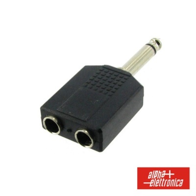 FICHA ADAPTADORA JACK 6.35MM MACHO MONO2 JACK 6.35MM F MONO