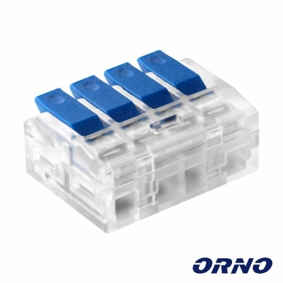 Ligador Rápido C Patilha 4 Condutores 0.75-4mm² 50x ORNO