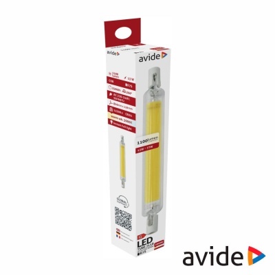 Embalagem branca de lâmpada LED Avide modelo R7S 11W 1100 lumens