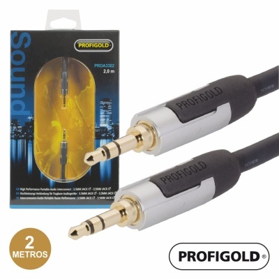 CABO JACK 3.5MM MACHO  JACK 3.5MM MACHO 2M ST PROFIGOLD
