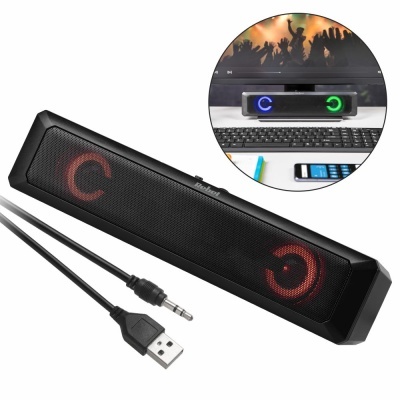 Barra Som 2x3W LED RGB