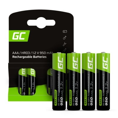 Pilhas recarregáveis AAA da marca GC, 1.2 V 950 mAh