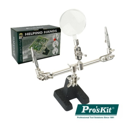 SUPORTE ARTICULADO C LUPA E PINÇAS CROCODILO PROSKIT