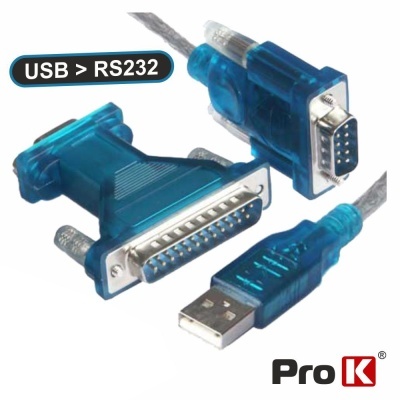 CABO ADAPTADOR USB  PORTA SERIE 1M PROK