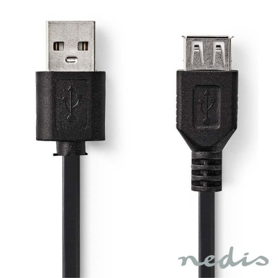 Cabo USB-A 2.0 Macho  USB-A Fêmea 2M