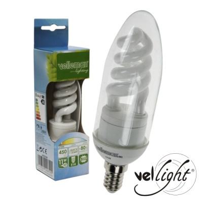LÂMPADA E14 11W=60W 230V ECO VELA 450LM 2700k