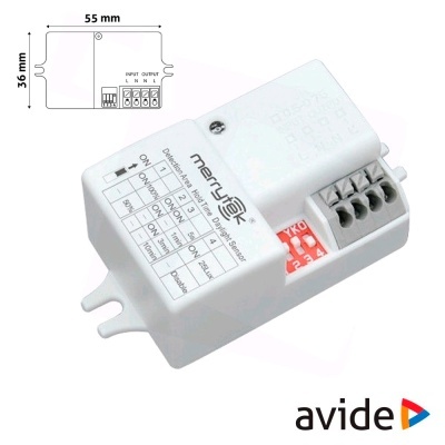 DETECTOR DE MOVIMENTOS MICRO-ONDAS P PAINEL LED IP66 AVIDE