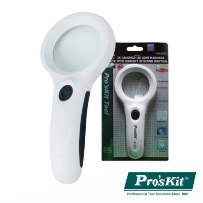 Lupa C Iluminação 8 LEDS 1 LED UV PROSKIT