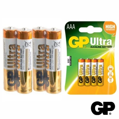 Pilha Ultra Alcalina LR03AAA 1.5v 4x Blister GP