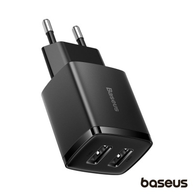 Alimentador Comutado 2xUSB-A 10.5W Preto BASEUS