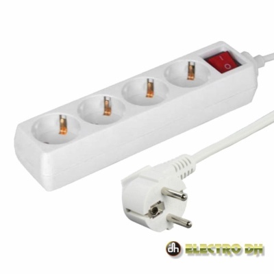 Extensão Elétrica 4x Schuko C Interruptor 1.5m