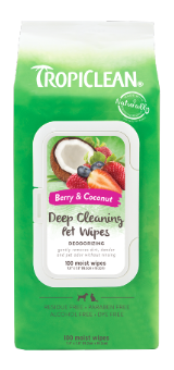 Tropiclean Deep Cleaning Wipes | 100 toalhetes