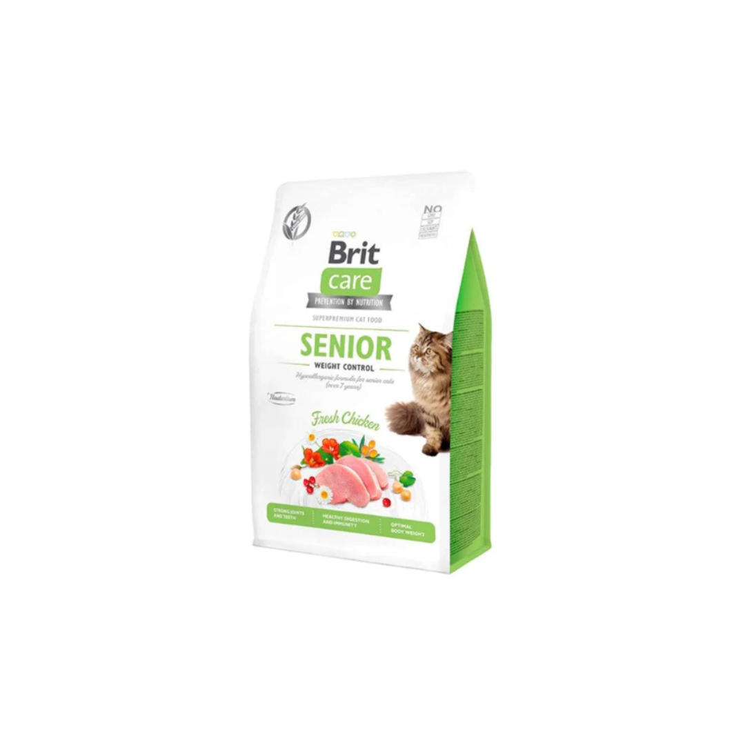 Ração para Gatos Brit Care Cat Grain Free Senior Weight Control | Chicken & Peas