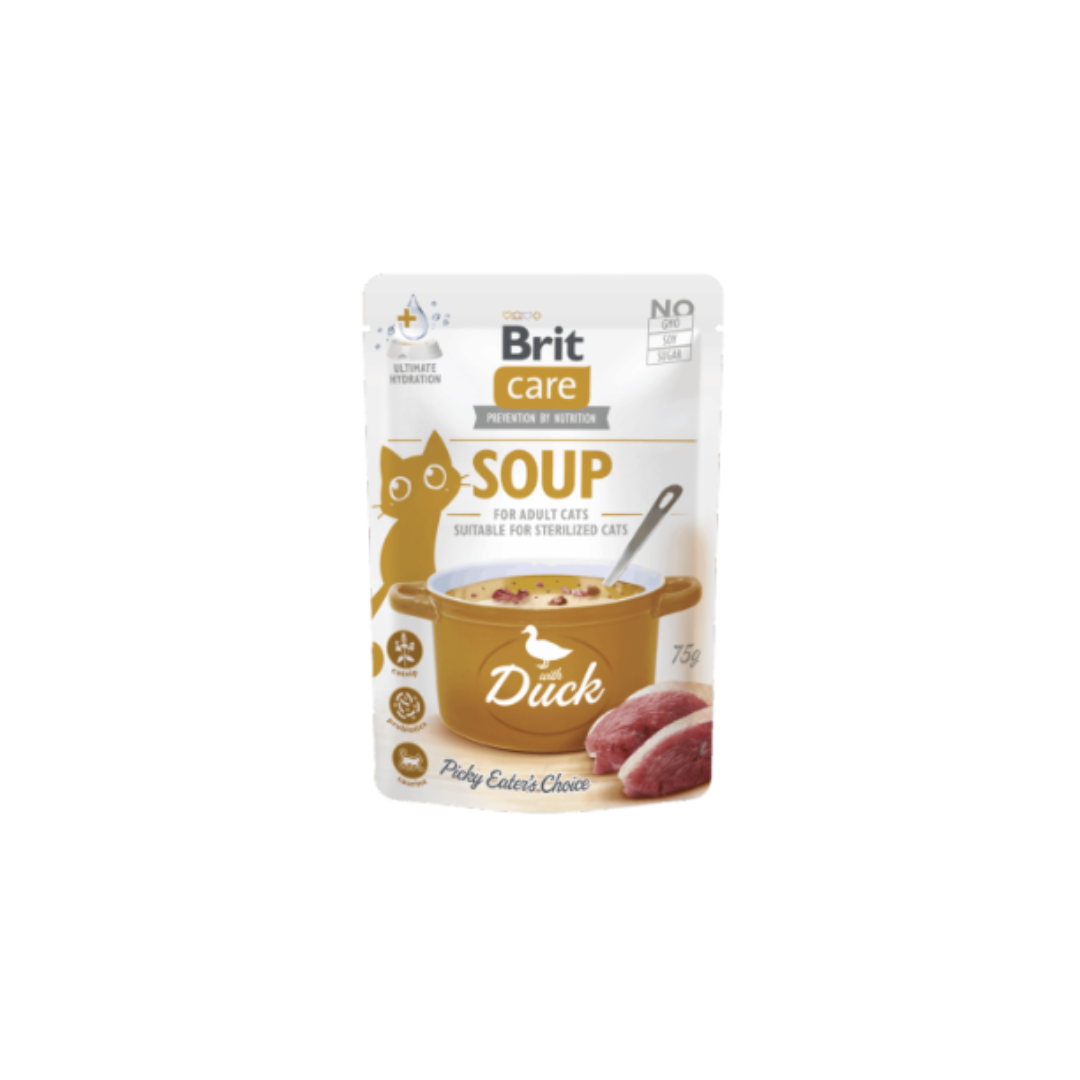 Alimento húmido para Gatos Brit Care Cat Soup | Wet (Saqueta) | 15 x 75 g