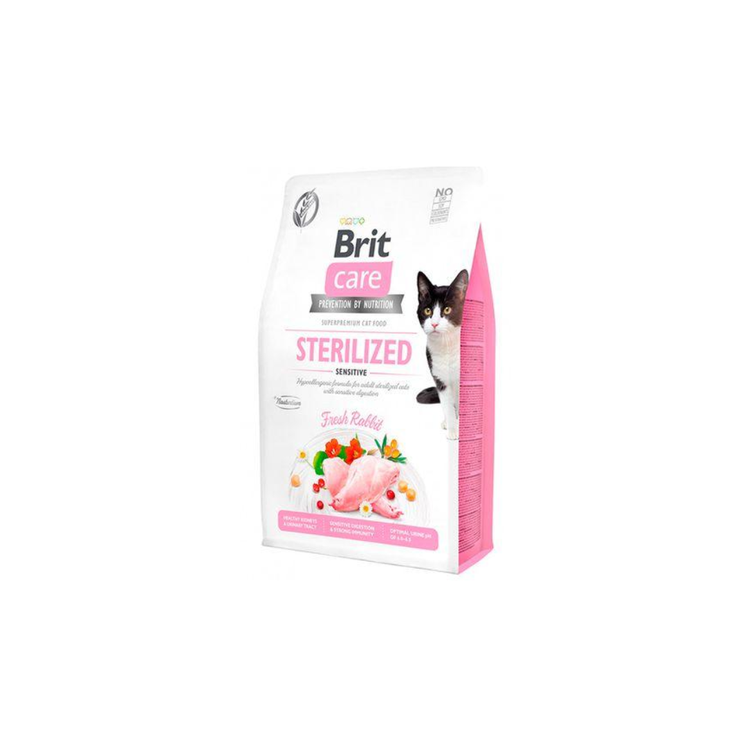 Ração para Gatos Brit Care Cat Grain Free Sterilized Sensitive | Rabbit & Peas | 7 kg