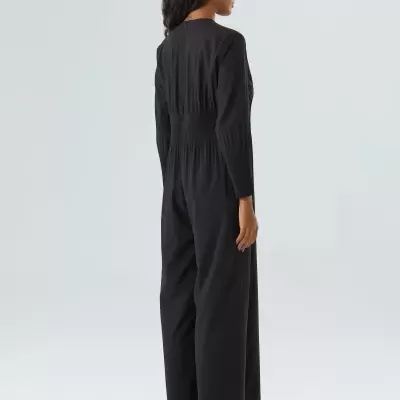 Macacão Plisse Manga Longa Osklen