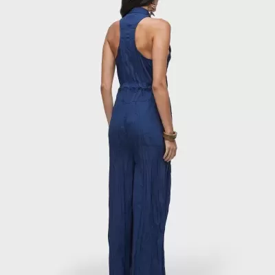 Macacão Sleeveless Tricoline Wrinkled Osklen